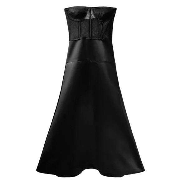 NWT ZARA STUDIO Satin Lace Bustier Corset Dress in Black SZ M - Picture 12 of 12